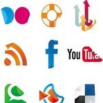 Social Icons Sticker Set 1