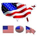 USA Map and Flag [United States]