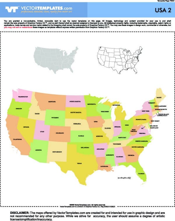 usa details map